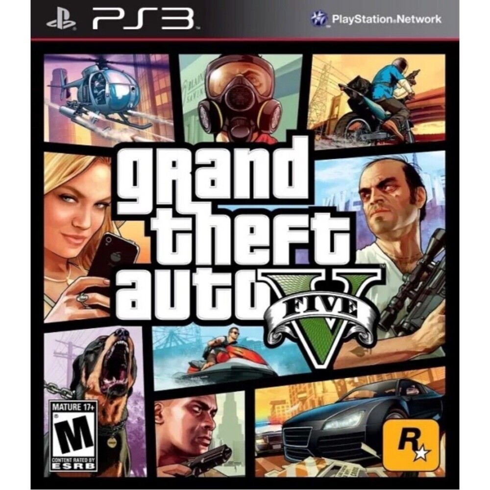 Grand Theft Auto V Playstation 3 Video Game With Case and Manual PS3